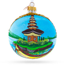 Load image into Gallery viewer, Bali, Indonesia Glass Ball Christmas Ornament 4 Inches