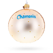 Load image into Gallery viewer, Chamonix Ski Resort, France Glass Ball Christmas Ornament 4 Inches