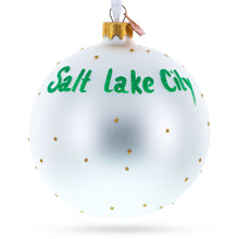 Load image into Gallery viewer, Temple Square, Salt Lake City, Utah, USA Glass Ball Christmas Ornament 4 Inches