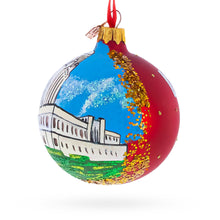 Load image into Gallery viewer, Nebraska State Capitol,  Lincoln, Nebraska, USA Glass Ball Christmas Ornament 3.25 Inches