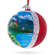 Load image into Gallery viewer, Lake Bled, Slovenia Glass Ball Christmas Ornament 4 Inches