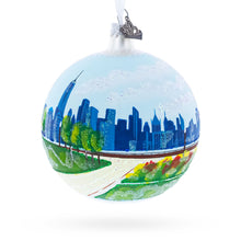 Load image into Gallery viewer, Liberty State Park, Jersey City, New Jersey, USA Glass Ball Christmas Ornament 4 Inches