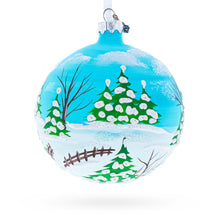 Load image into Gallery viewer, Children Playing in the Winter Village Glass Ball Christmas Ornament 4 Inches