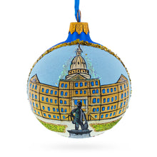 Load image into Gallery viewer, Lansing, Michigan, USA Glass Ball Christmas Ornament 3.25 Inches