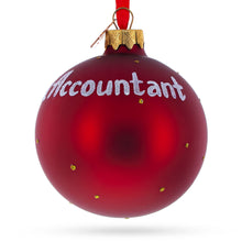 Load image into Gallery viewer, Accountant Bookkeeper Glass Ball Christmas Ornament 3.25 Inches
