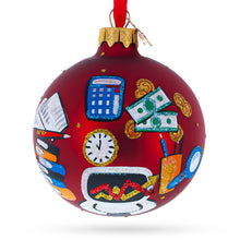 Load image into Gallery viewer, Accountant Bookkeeper Glass Ball Christmas Ornament 3.25 Inches