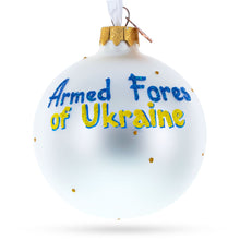 Load image into Gallery viewer, Armed Forces of Ukraine Glass Ball Christmas Ornament 3.25 Inches
