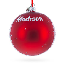 Load image into Gallery viewer, Wisconsin State Capitol, Madison, Wisconsin, USA Glass Ball Christmas Ornament 4 Inches
