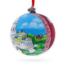 Load image into Gallery viewer, Wisconsin State Capitol, Madison, Wisconsin, USA Glass Ball Christmas Ornament 4 Inches