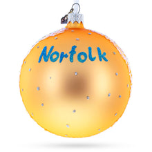 Load image into Gallery viewer, Battleship Wisconsin at Nautilus, Norfolk, Virginia, USA Glass Ball Christmas Ornament 4 Inches