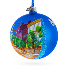 Load image into Gallery viewer, Church Street Marketplace, Burlington, Vermont, USA Glass Ball Christmas Ornament 4 Inches