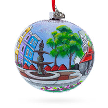 Load image into Gallery viewer, Historic Federal Hill, Providence, Rhode Island, USA Glass Ball Christmas Ornament 4 Inches