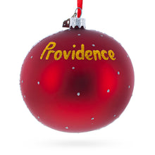 Load image into Gallery viewer, Historic Federal Hill, Providence, Rhode Island, USA Glass Ball Christmas Ornament 4 Inches