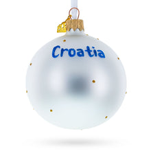 Load image into Gallery viewer, Flag of Croatia Glass Ball Christmas Ornament