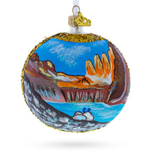 Load image into Gallery viewer, Torres del Paine National Park, Chile Glass Christmas Ornament