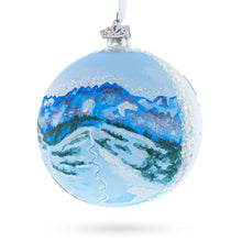 Load image into Gallery viewer, Les Portes du Soleil Ski Resort, Switzerland and France Glass Christmas Ornament