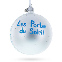 Load image into Gallery viewer, Les Portes du Soleil Ski Resort, Switzerland and France Glass Christmas Ornament