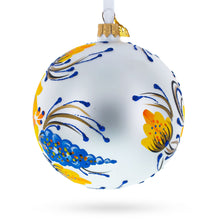 Load image into Gallery viewer, Yellow Adonis Flowers Glass Ball Ornament