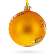 Load image into Gallery viewer, White Adonis Flowers Glass Ball Ornament