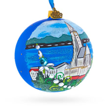 Load image into Gallery viewer, Hallgrimskirkja Church of Hallgrímur, Reykjavík, Iceland Glass Christmas Ornament