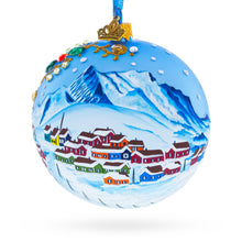 Load image into Gallery viewer, Greenland's Northern Lights Glass Ball Christmas Ornament