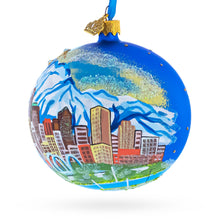 Load image into Gallery viewer, Denver, Colorado Jeweled Glass Ball Christmas Ornament 4 Inches