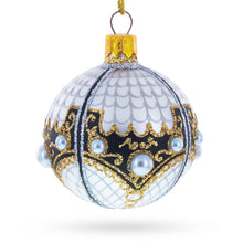 Load image into Gallery viewer, Mother Of Pearl on Gold Filigree Glass Ball Christmas Ornament 2.4 Inches