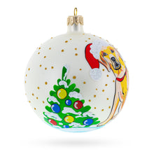 Load image into Gallery viewer, Yellow Labrador Retriever in Glass Ball Christmas Ornament 4 Inches