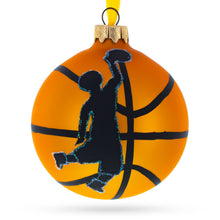Load image into Gallery viewer, Basketball Player in Action Glass Ball Christmas Sports Ornament 4 Inches