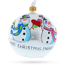 Load image into Gallery viewer, A Winter Romance 'Our First Christmas' Glass Ball Ornament 3.25 Inches