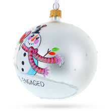 Load image into Gallery viewer, A Winter Romance 'Our First Christmas' Glass Ball Ornament 3.25 Inches
