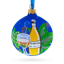 Load image into Gallery viewer, White Wine Bottle Glass Ball Christmas Ornament 3.25 Inches