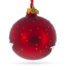 Load image into Gallery viewer, Rooster Village Scene Glass Ball Christmas Ornament 3.25 Inches