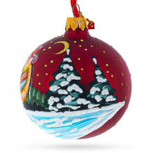 Load image into Gallery viewer, Rooster Village Scene Glass Ball Christmas Ornament 3.25 Inches
