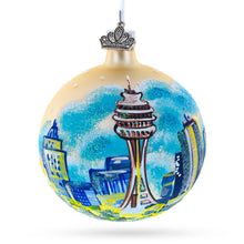 Load image into Gallery viewer, Seattle, Washington Glass Ball Christmas Ornament 3.25 Inches