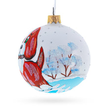 Load image into Gallery viewer, Puppy on the Snow Glass Christmas Ornament 3.25 Inches