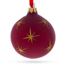 Load image into Gallery viewer, Radiant Nativity Scene in Red Tone Glittered Glass Ball Christmas Ornament 3.25 Inches