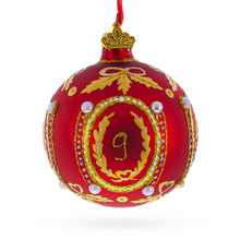Load image into Gallery viewer, 1893 Caucasus Royal Red Glass Ball Christmas Ornament 3.25 Inches