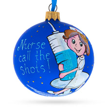Load image into Gallery viewer, Medical Professional Nurse with Syringe Glass Ball Christmas Ornament 3.25 Inches