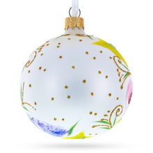 Load image into Gallery viewer, Exquisite Roses Glass Ball Christmas Ornament 3.25 Inches