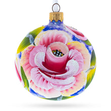 Load image into Gallery viewer, Exquisite Roses Glass Ball Christmas Ornament 3.25 Inches