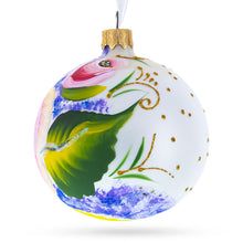 Load image into Gallery viewer, Exquisite Roses Glass Ball Christmas Ornament 3.25 Inches