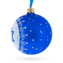 Load image into Gallery viewer, Star of David Jewish Glass Ball Ornament 3.25 Inches
