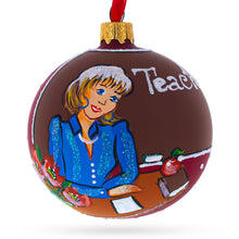 Load image into Gallery viewer, School Teacher Glass Ball Christmas Ornament 3.25 Inches