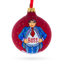 Load image into Gallery viewer, Boss Glass Ball Christmas Ornament 3.25 Inches