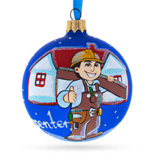 Load image into Gallery viewer, Carpenter Glass Ball Christmas Ornament 3.25 Inches
