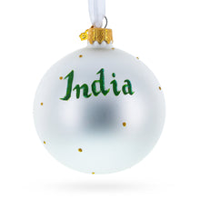 Load image into Gallery viewer, Flag of India Glass Ball Christmas Ornament 3.25 Inches