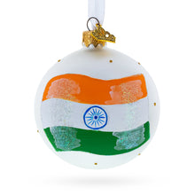 Load image into Gallery viewer, Flag of India Glass Ball Christmas Ornament 3.25 Inches
