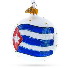 Load image into Gallery viewer, Flag of Cuba Glass Ball Christmas Ornament 3.25 Inches (Made in Ukraine)