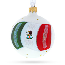 Load image into Gallery viewer, Flag of Mexico Glass Ball Christmas Ornament 3.25 Inches